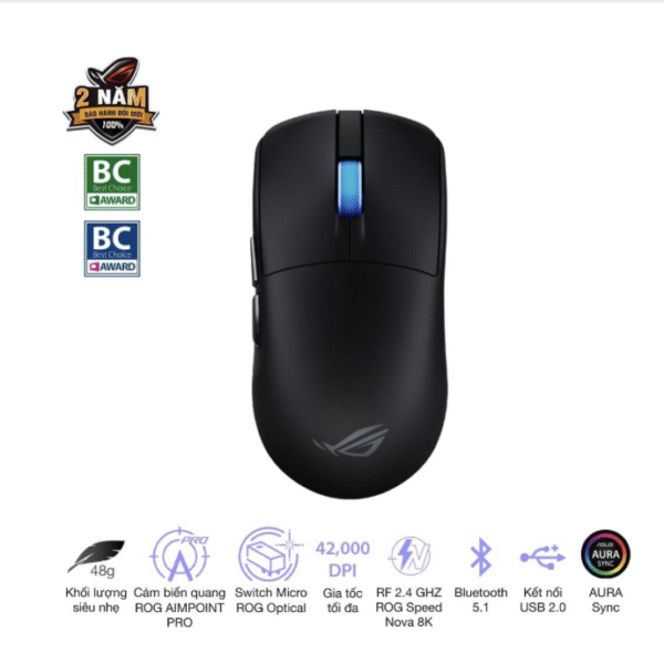 Chuột ASUS P723 ROG Harpe II Ace Wireless Black