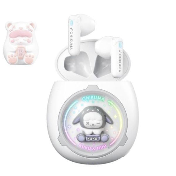 Tai nghe Onikuma In-ear T302 TWS RGB Bluetooth Xám Trắng