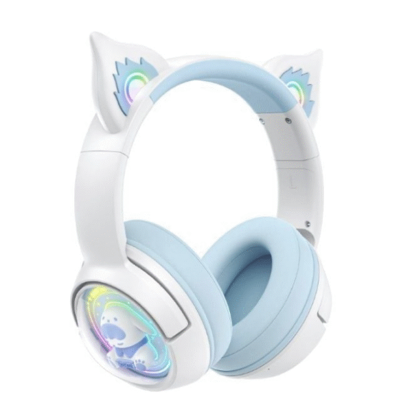 Tai nghe Onikuma Tai Mèo B5 RGB Tri Mode Trắng